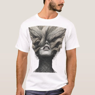 Camiseta Gráfica de Retrato Etéreo Surreal