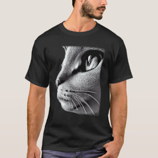 Camiseta Gráfica de rosto de gato  animal pet  estampa de g