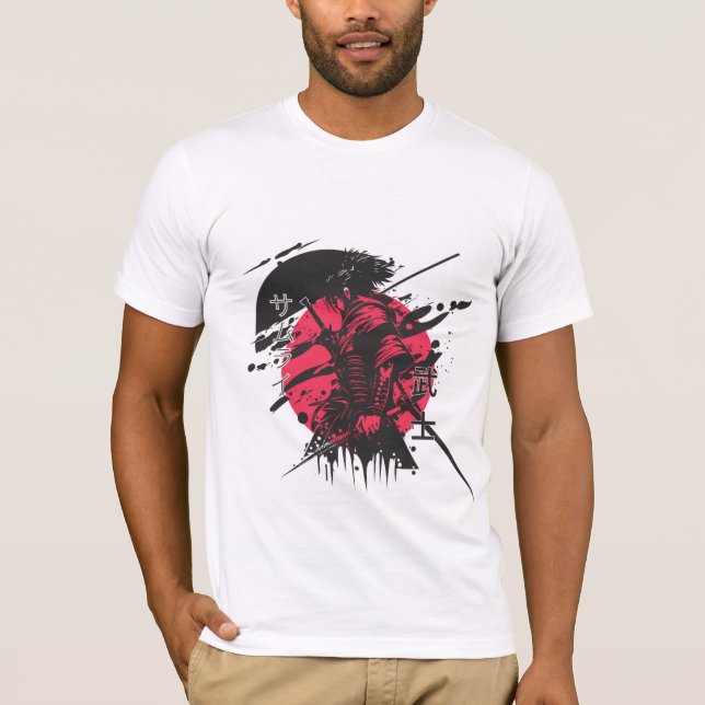 : Camiseta Gráfica de Samurai Guerreiro (Frente)