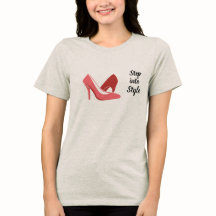 Camiseta Gráfica de Sapatos Step in Style