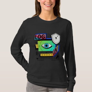 Camiseta Gráfica de Segurança de Login – Tecnologi