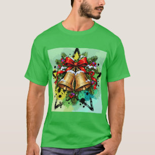 Camiseta Gráfica de Sinais de Natal Vintage Artíst
