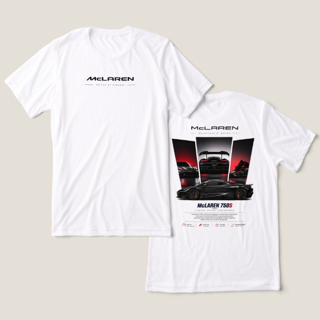 Camiseta gráfica de supercarro (Design Frente e Verso)