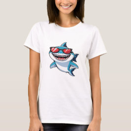 Camiseta Gráfica de Tubarões 🦈 - Ruas de Verão Le
