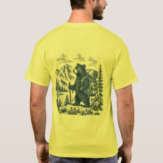 Camiseta Gráfica de Urso de Trilha Vintage