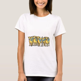 Camiseta Gráfica de Vaca Novidade Cheira a Dinheir