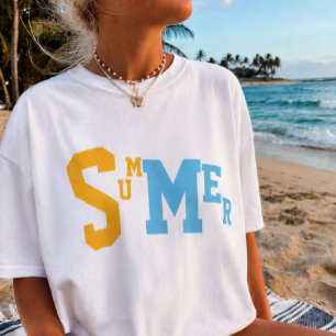 Camiseta Gráfica de Verão para Homens Minimalista