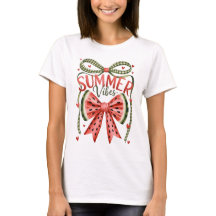 Camiseta Gráfica de Vibrações de Verão Retrô