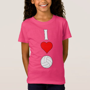 Camiseta Gráfica de Voleibol Girls I Love