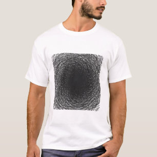 Camiseta Gráfica de Vórtice de Rabisco Abstrato