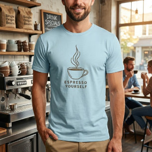 Camiseta Gráfica de Xícara de Expresso para Amante