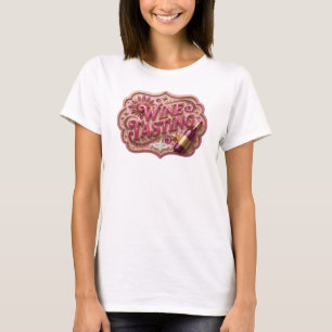 Camiseta Gráfica DEGUSTAÇÃO DE VINHO Rosa Ousada