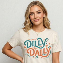 Camiseta Gráfica Dilly Dally | Camisa Preppy Retro