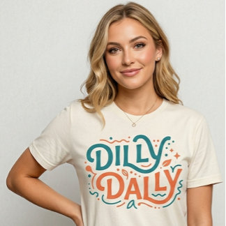 Camiseta Gráfica Dilly Dally | Camisa Preppy Retro