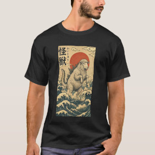 Camiseta Gráfica Divertida Arte Japonesa Ovelha Sh