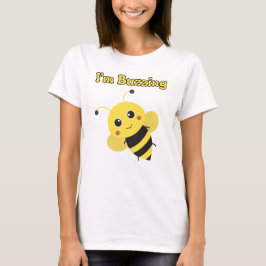 Camiseta Gráfica Divertida com Abelha e Slogan Est