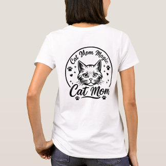 Camiseta Gráfica Divertida de Gato para Mãe de Gat