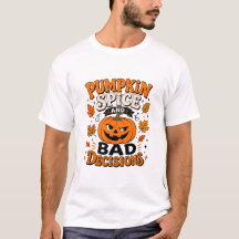 Camiseta Gráfica Divertida de Outono e Halloween P