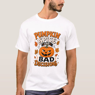 Camiseta Gráfica Divertida de Outono e Halloween P