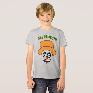 Camiseta Gráfica Divertida do Sr. Feliz para Crian