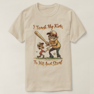 Camiseta Gráfica Divertida para Papai de Beisebol