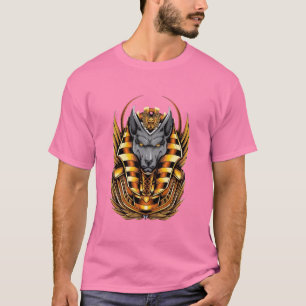 Camiseta Gráfica do Antigo Anúbis Egípcio Faraó