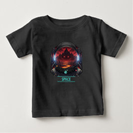 Camiseta Gráfica do Bebê Astronauta Mistério do Es