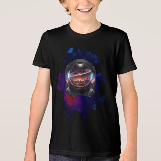 Camiseta Gráfica do Capacete de Astronauta da Galá (Frente)