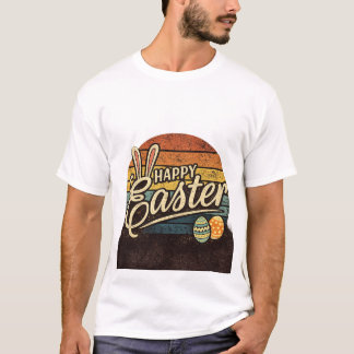 Camiseta Gráfica do Coelho ao Pôr do Sol Vintage F