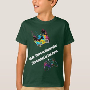 Camiseta Gráfica do Controlador de Foguete Neon Ca