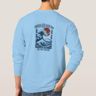 Camiseta Gráfica do Grande Onda Vermelha do Sol Ja