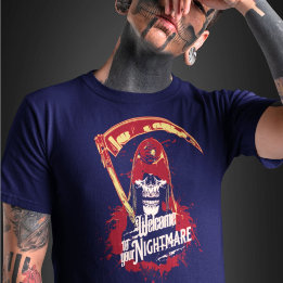 Camiseta Gráfica do Halloween Skull Creepy Horror