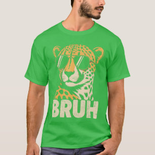 Camiseta Gráfica do Meme do Guepardo Bruh Homens M