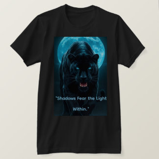 Camiseta Gráfica do Pantera Preta Néon Azul Elétri