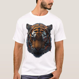 Camiseta Gráfica do Tigre Cibernético