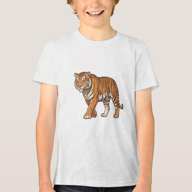 Camiseta Gráfica do Tigre Feroz (Frente)