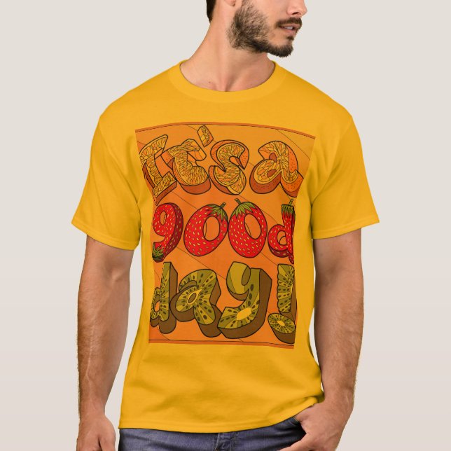 Camiseta Gráfica "É um Bom Dia" - Víblias Positiva (Frente)