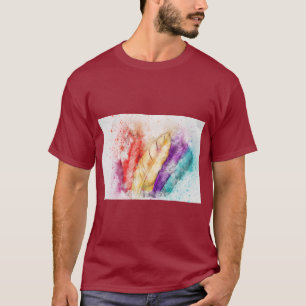 Camiseta Gráfica Elegant Feathers