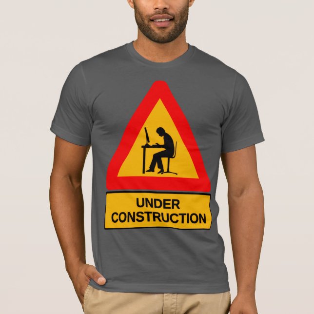 Camiseta Gráfica Engraçada em Construção – Escritó (Frente)
