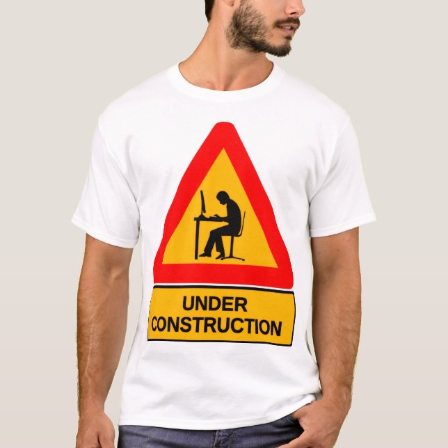 Camiseta Gráfica Engraçada em Construção – Escritó (Frente)