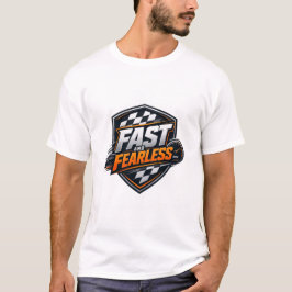 Camiseta Gráfica Escudo de Corrida Rápida e Destem