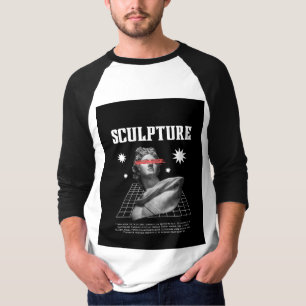 Camiseta Gráfica Escultura Artística   Camiseta Le