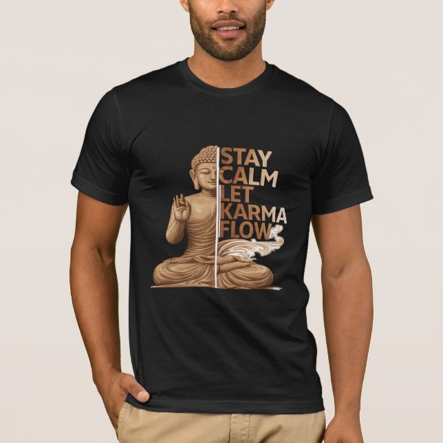 Camiseta Gráfica Espiritual Buda para Homens (Frente)