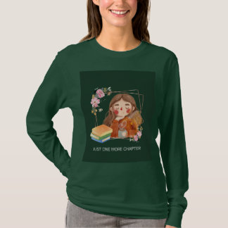 Camiseta Gráfica Estética Cozy Reader Girl