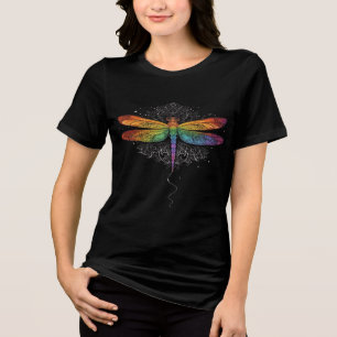 Camiseta Gráfica Estética de Libélula Colorida