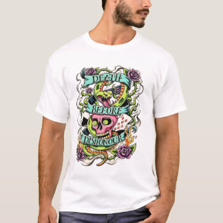 Camiseta gráfica estilo flash Death Before Dishono