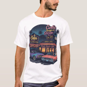 Camiseta Gráfica Estilo Vintage de Muscle Car dos