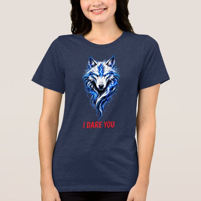 Camiseta Gráfica 'Eu Desafio Você Lobo' (Frente)