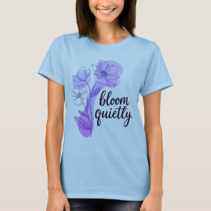 Camiseta Gráfica Feminina Bloom Quietly   Minim Su