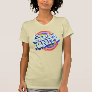 Camiseta gráfica feminina "Girls Unite" retrô
